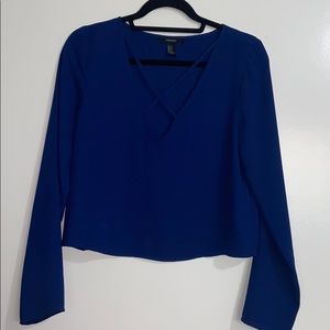 Forever 21 royal blue blouse in size medium